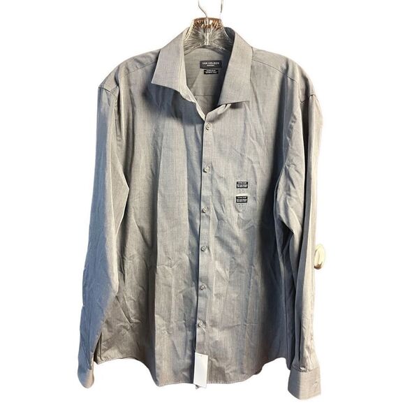 Van Heusen Long Sleeve casual Shirt Sz L Extra Slim Gray NWT - Picture 1 of 7